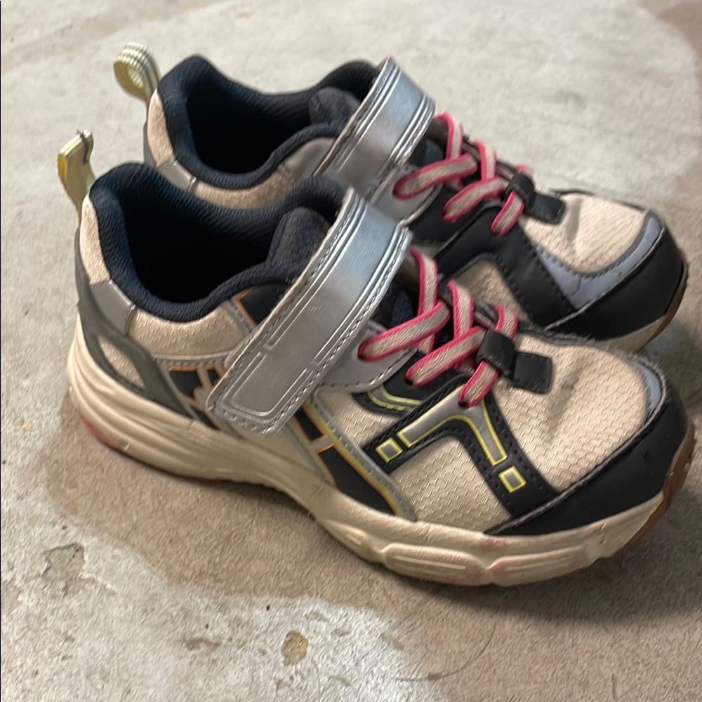 Kids' Silver and Black Athletic Shoes